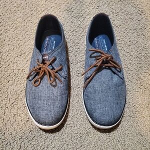 Skechers Men's Denim Blue Sneakers with Brown Laces